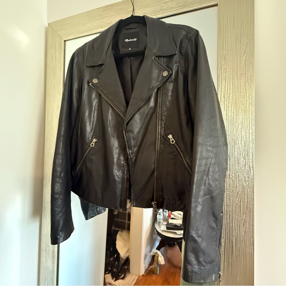 Madewell Black Leather Moto Jacket